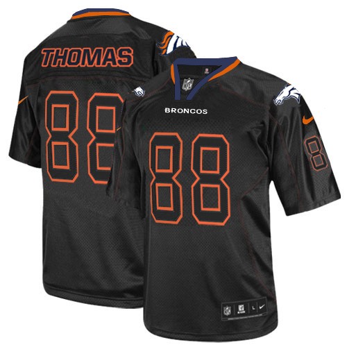 Men's Elite Demaryius Thomas Nike Jersey Lights Out Black - #88 NFL Denver Broncos